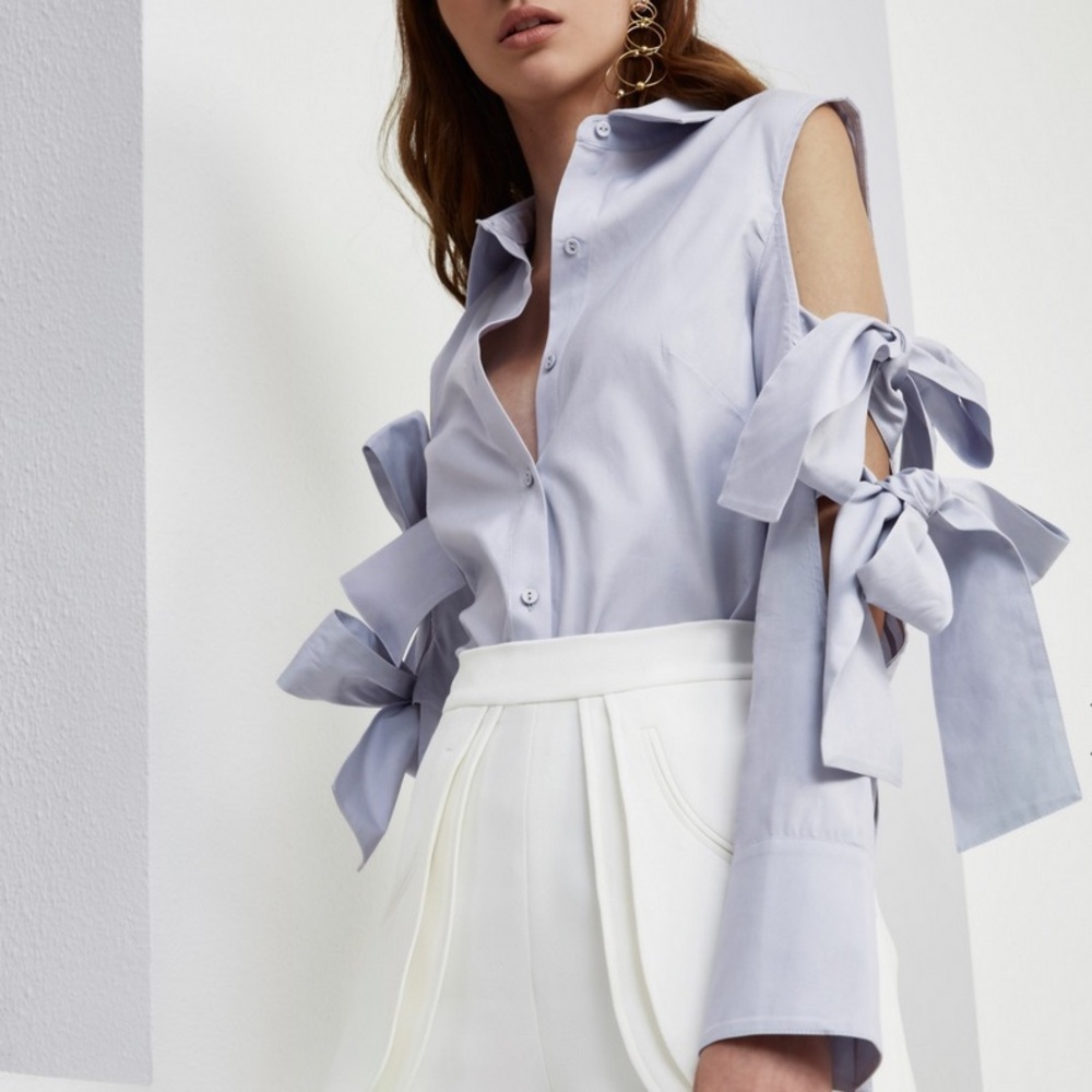 Keepsake Bowed Sleeves Top